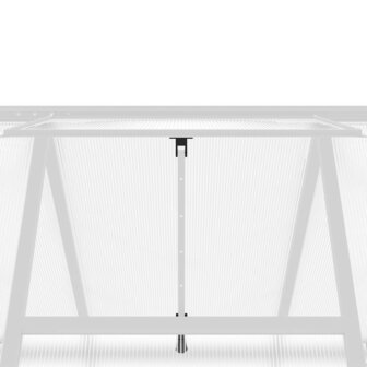 Tuinkas met basisframe 169x169x202 cm aluminium zilverkleurig 9