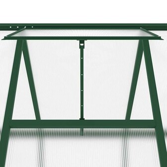 Tuinkas met basisframe 169x169x202 cm aluminium groen 9