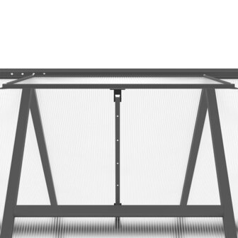 Tuinkas met basisframe 169x169x202 cm aluminium antracietkleur 9