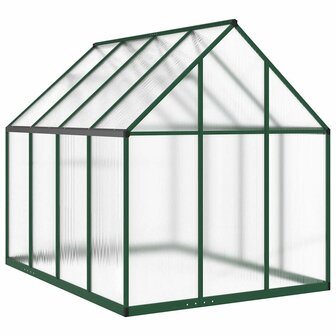 Tuinkas met basisframe 224x169x195 cm aluminium groen 5