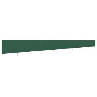 Windscherm 9-panelen 1200x80 cm stof groen 2