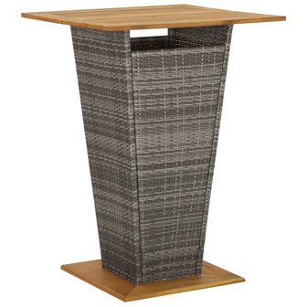 3-delige Tuinbarset met kussens poly rattan grijs 5
