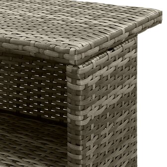 3-delige Tuinbarset met kussens poly rattan grijs 7