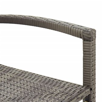 3-delige Tuinbarset massief acaciahout en poly rattan grijs 9
