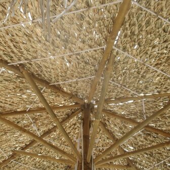 Parasol van bamboe met dak van bananenbladeren 210 cm 2