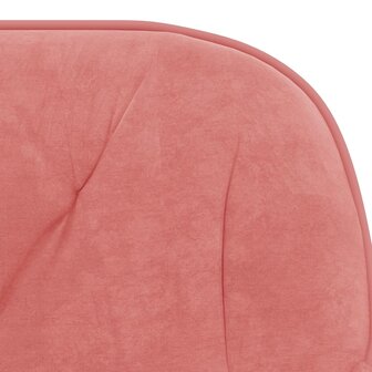 Kantoorstoel draaibaar fluweel roze 7