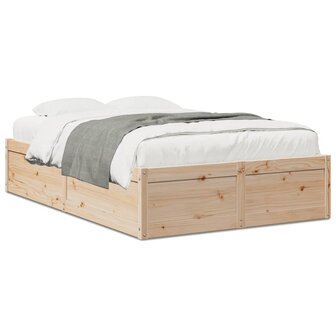Bedframe zonder matras massief grenenhout 120x190 cm 2
