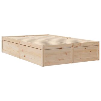 Bedframe zonder matras massief grenenhout 120x190 cm 6