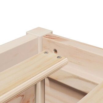 Bedframe zonder matras massief grenenhout 120x190 cm 7