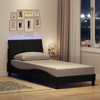 Bedframe zonder matras 80x200 cm stof zwart 1