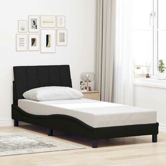 Bedframe zonder matras 80x200 cm stof zwart 4