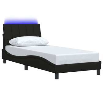 Bedframe zonder matras 80x200 cm stof zwart 5