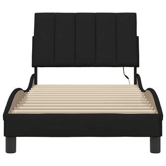 Bedframe zonder matras 80x200 cm stof zwart 6
