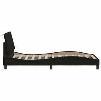 Bedframe zonder matras 80x200 cm stof zwart 7