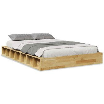 Bedframe zonder matras 120x200 cm massief hout eiken 2