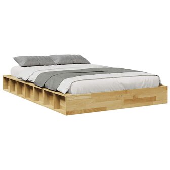 Bedframe zonder matras 120x200 cm massief hout eiken 5