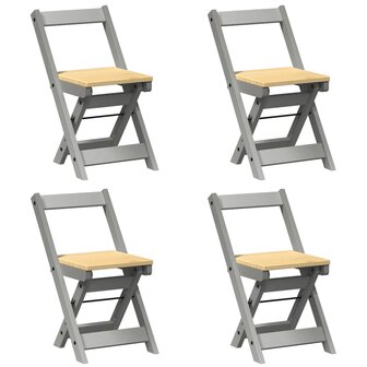 5-delige Eethoek Corona inklapbaar grenenhout grijs 5