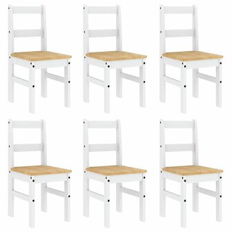 7-delige Eethoek Panama massief grenenhout wit 4