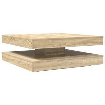 Salontafel 360 graden draaibaar 90x90x34,5 cm sonoma eikenkleur 2