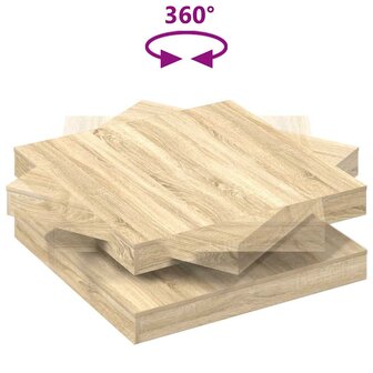 Salontafel 360 graden draaibaar 90x90x34,5 cm sonoma eikenkleur 7