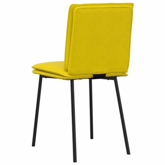 Eetkamerstoelen 2 st fluweel geel 6