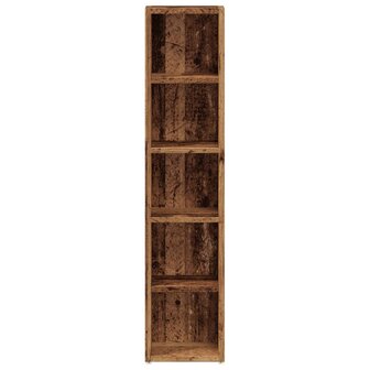 Cd-kasten 2 st 21x16x93,5 bewerkt hout oud houtkleurig 5