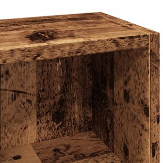 Cd-kasten 2 st 21x16x93,5 bewerkt hout oud houtkleurig 8