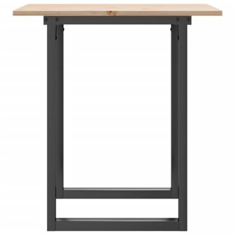 Eettafel O-frame 60x60x75 cm massief grenenhout en gietijzer 5