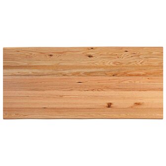Eettafel met natuurlijke rand 220x100x74 cm massief eikenhout 8