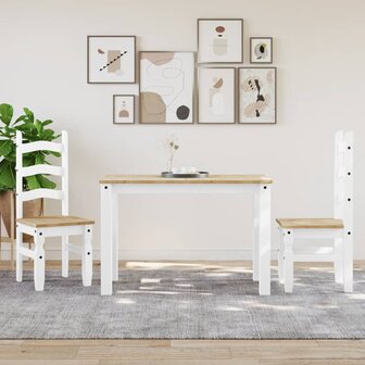 Eettafel Panama 117x60x75 cm massief grenenhout wit 3