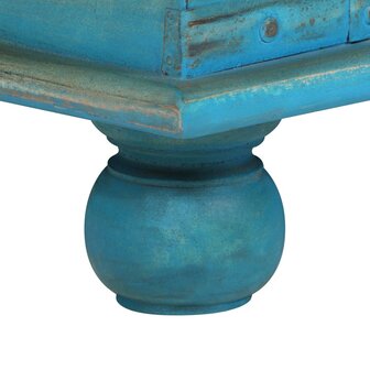 Opbergkist 100x40x41 cm massief mangohout blauw 9