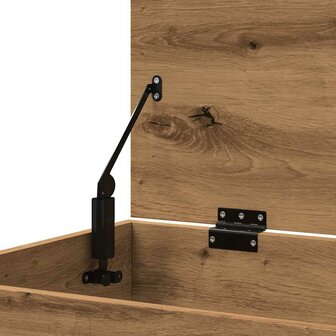 Opbergkist 84x42x46 cm bewerkt hout artisanaal eikenkleurig 9