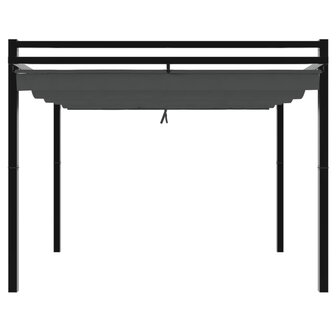 Prieel met uittrekbaar dak 3x3 m aluminium antracietkleurig 4