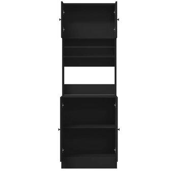 Keukenkast 60x50x180 cm bewerkt hout zwart 8