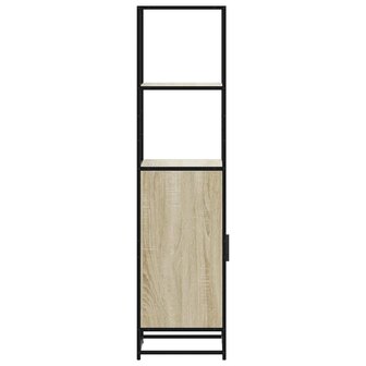 Hoge kast 35,5x35x139 cm bewerkt hout en metaal sonoma eiken 6