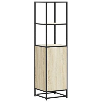 Hoge kast 35,5x35x139 cm bewerkt hout en metaal sonoma eiken 7