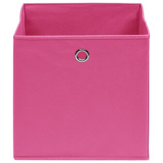 Opbergboxen 4 st 28x28x28 cm nonwoven stof roze 4