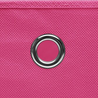 Opbergboxen 4 st 28x28x28 cm nonwoven stof roze 5