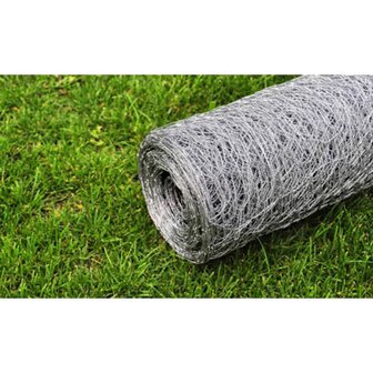 Kippengaas 25x1 m gegalvaniseerd staal zilverkleurig 4