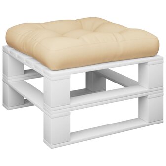 Palletkussen 50x50x12 cm stof beige 3