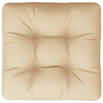Palletkussen 50x50x12 cm stof beige 6