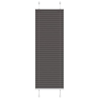 Pliss&eacute; rolgordijn 45x100 cm stofbreedte 44,4 cm polyester zwart 1