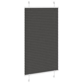 Pliss&eacute; rolgordijn 75x150 cm stofbreedte 74,4 cm polyester zwart 3