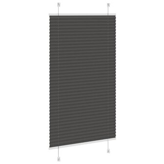 Pliss&eacute; rolgordijn 75x150 cm stofbreedte 74,4 cm polyester zwart 4