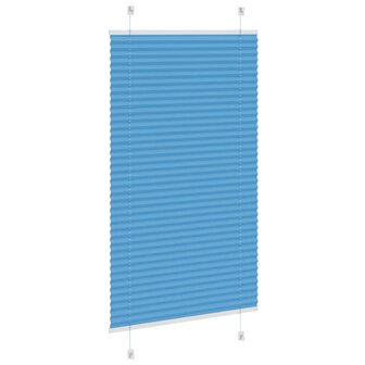 Pliss&eacute; rolgordijn 75x150 cm stofbreedte 74,4 cm polyester blauw 4