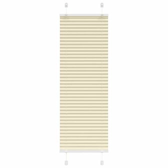 Pliss&eacute; rolgordijn 40x100 cm stofbreedte 39,4 cm polyester cr&egrave;me 1