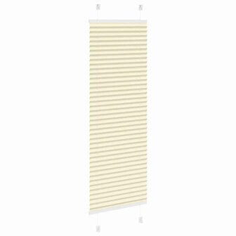 Pliss&eacute; rolgordijn 40x100 cm stofbreedte 39,4 cm polyester cr&egrave;me 4