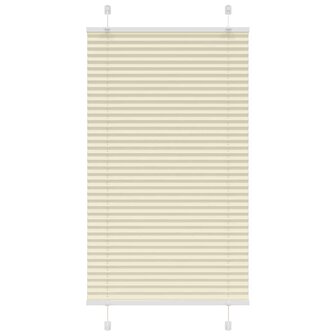 Pliss&eacute; rolgordijn 75x150 cm stofbreedte 74,4 cm polyester cr&egrave;me 1