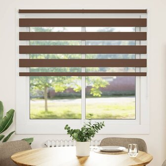 Zebra rolgordijn 145x150 cm stofbreedte 140,9cm polyester bruin 2