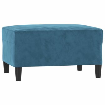 3-delige Loungeset met kussens fluweel blauw 5